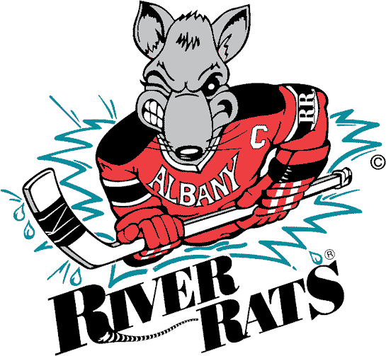 Albany River Rats 1993 94-2005 06 Primary Logo iron on heat transfer...